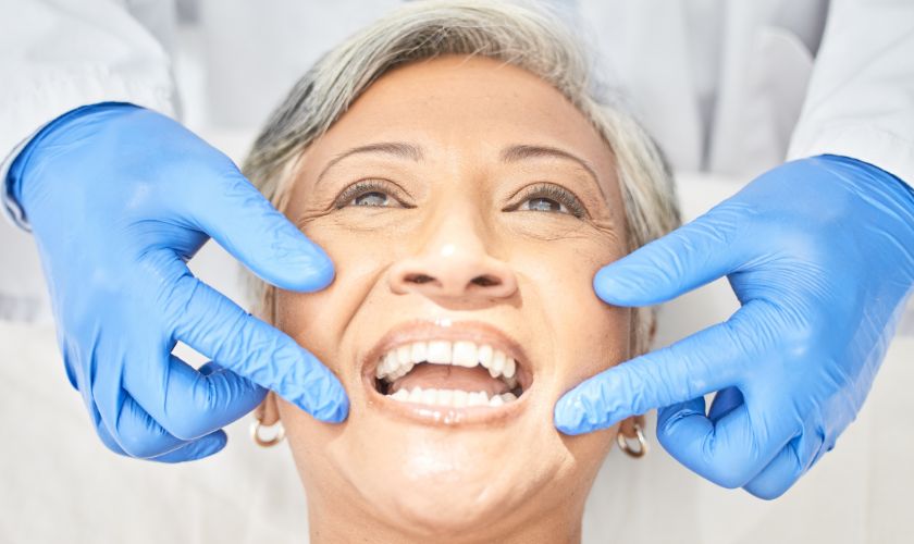 a women patients ready to take gum disease treatments at VIP Dental Lounge